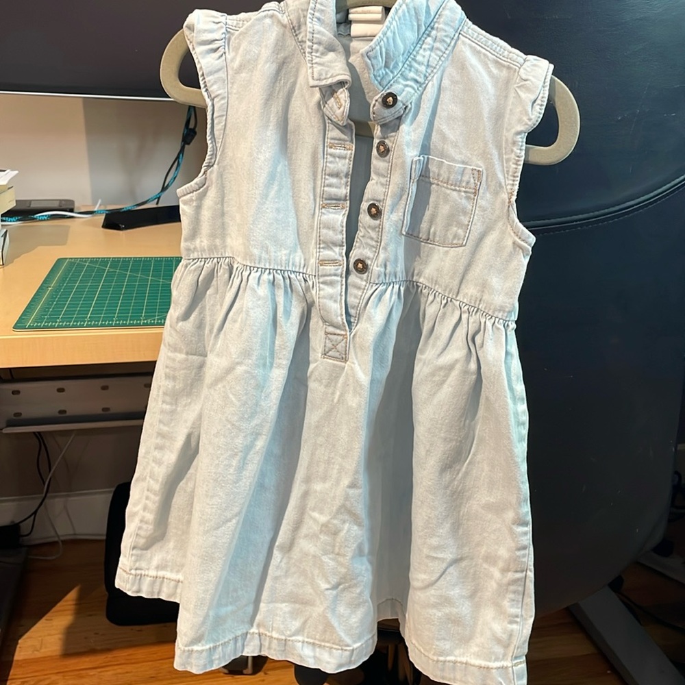 Sleeveless jean dress